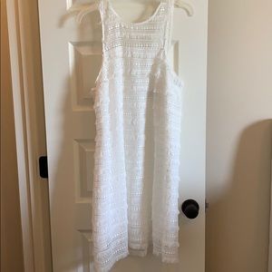 White Fringe Dress